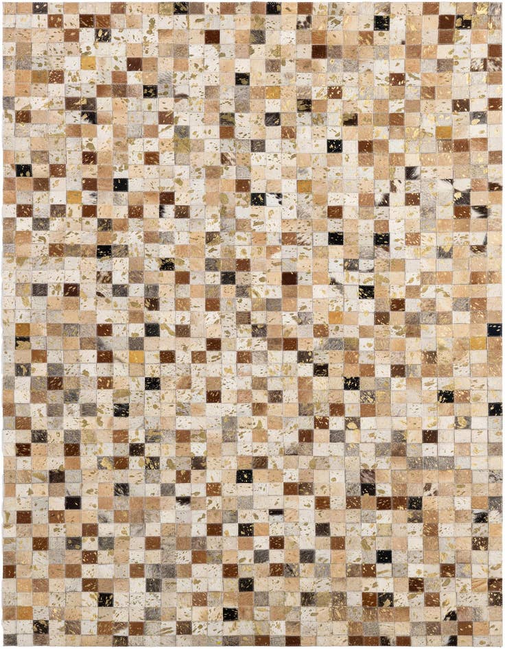 Detail image of 4' 1 x 6' Cowhide - Patchwork Rug