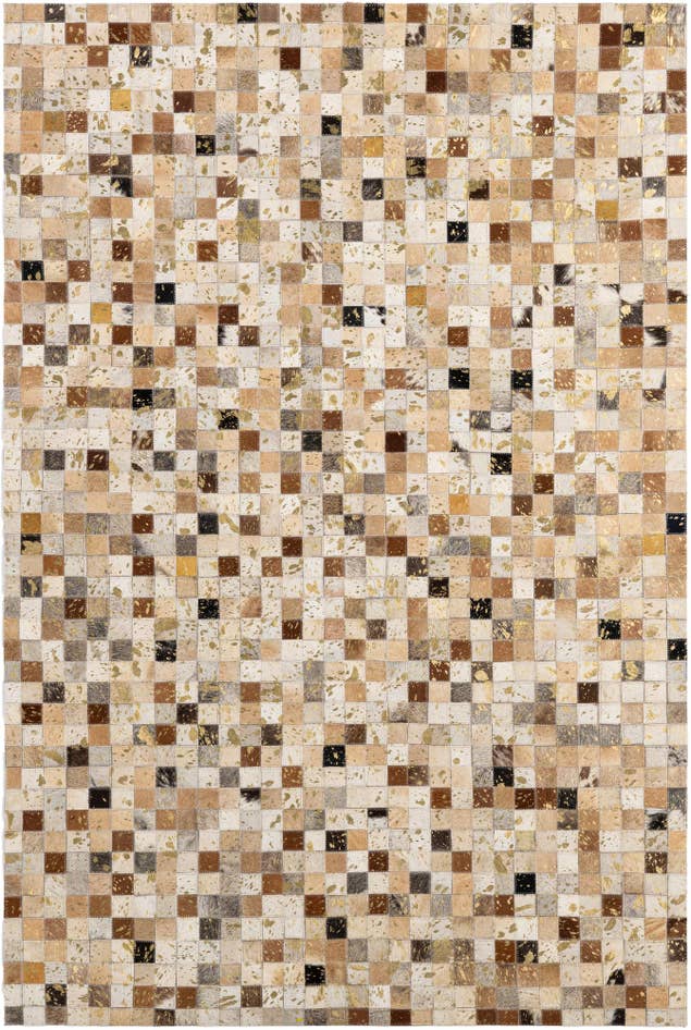 Detail image of 4' 1 x 6' Cowhide - Patchwork Rug