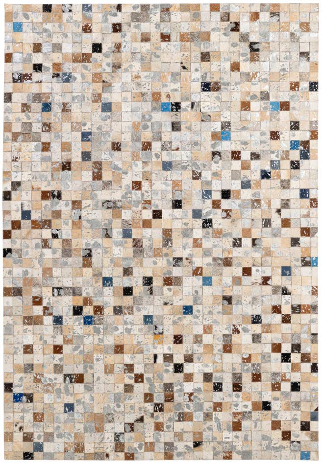 Detail image of 4' 1 x 6' Cowhide - Patchwork Rug