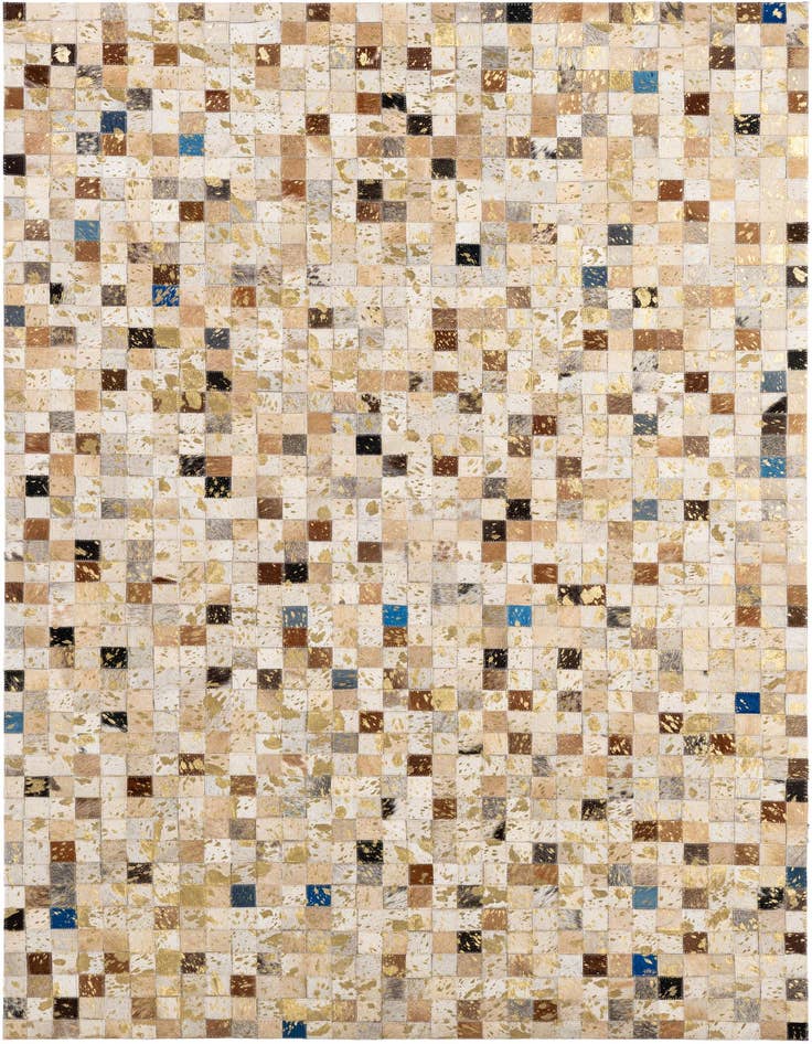 Detail image of 4' 1 x 5' 11 Cowhide - Patchwork Rug
