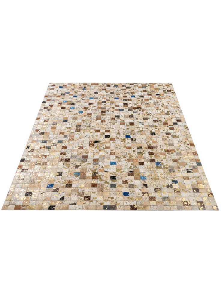 Detail image of 4' 2 x 5' 11 Cowhide - Patchwork Rug