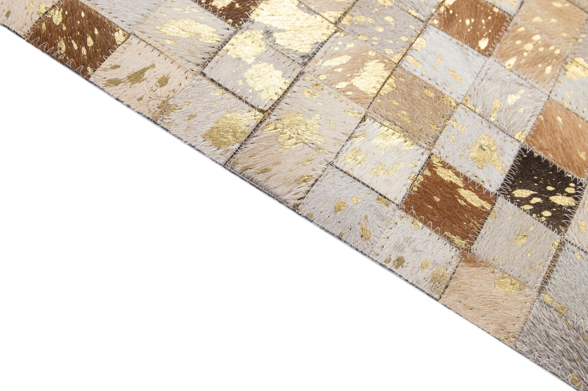 4' 2 x 5' 11 Cowhide - Patchwork Rug
