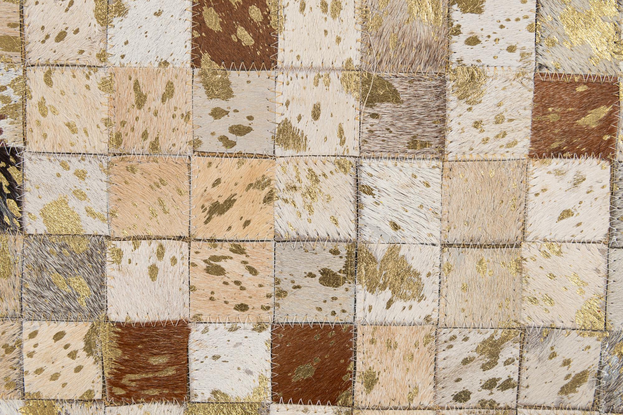 4' 2 x 5' 11 Cowhide - Patchwork Rug