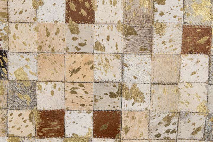 4' 2 x 5' 11 Cowhide - Patchwork Rug