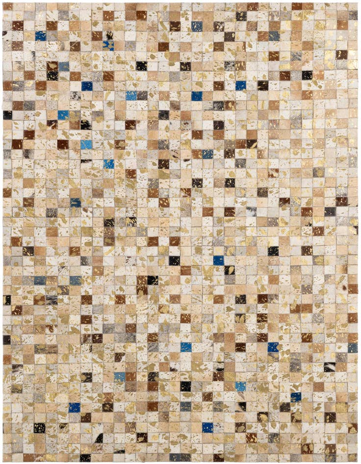 Detail image of 4' 2 x 5' 11 Cowhide - Patchwork Rug