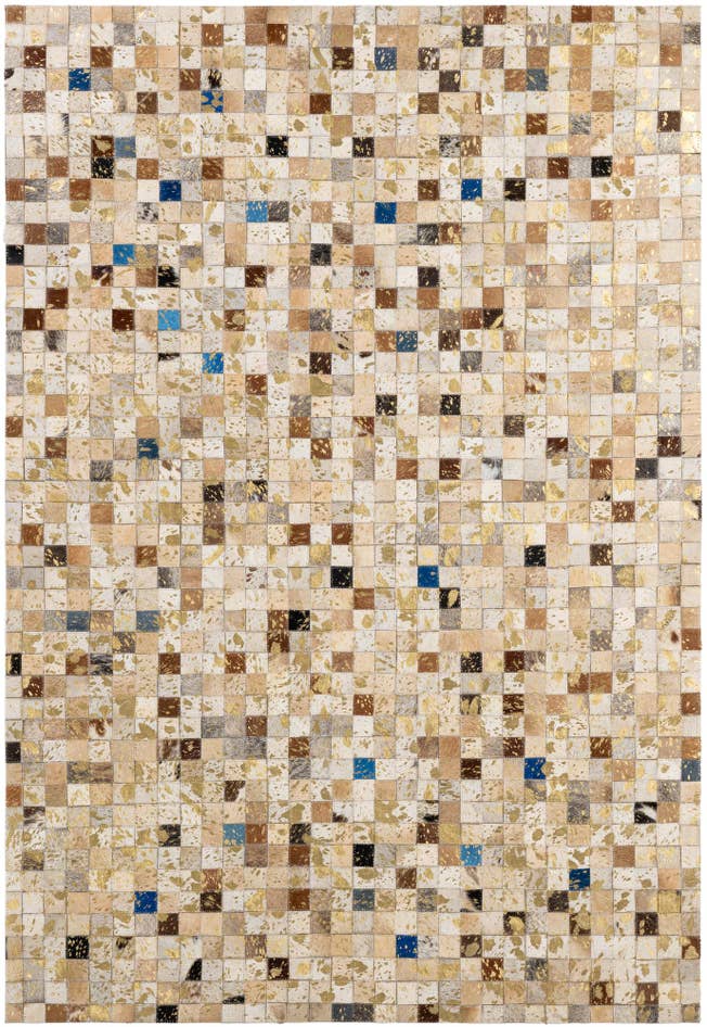 Detail image of 4' 2 x 5' 11 Cowhide - Patchwork Rug