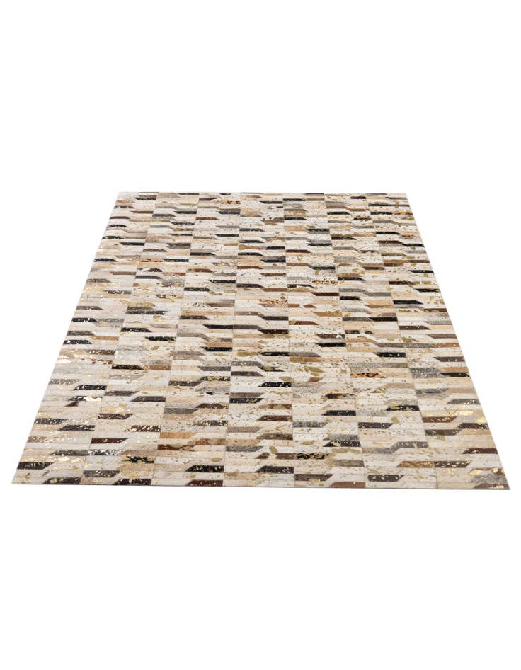 Detail image of 4' 2 x 5' 11 Cowhide - Patchwork Rug