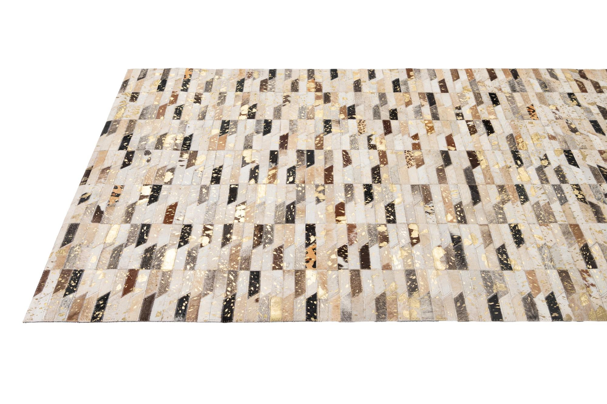 4' 2 x 5' 11 Cowhide - Patchwork Rug