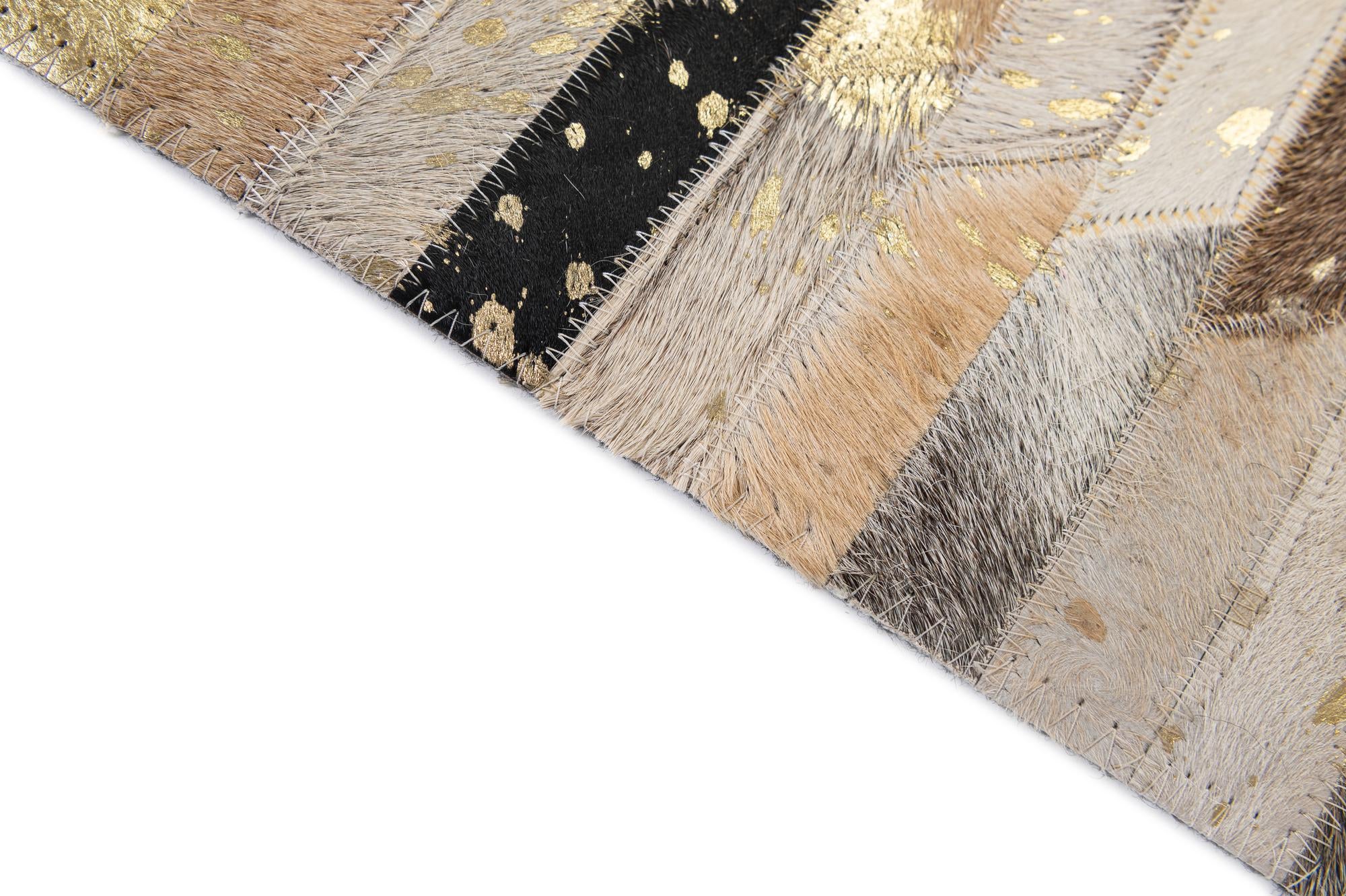 4' 2 x 5' 11 Cowhide - Patchwork Rug