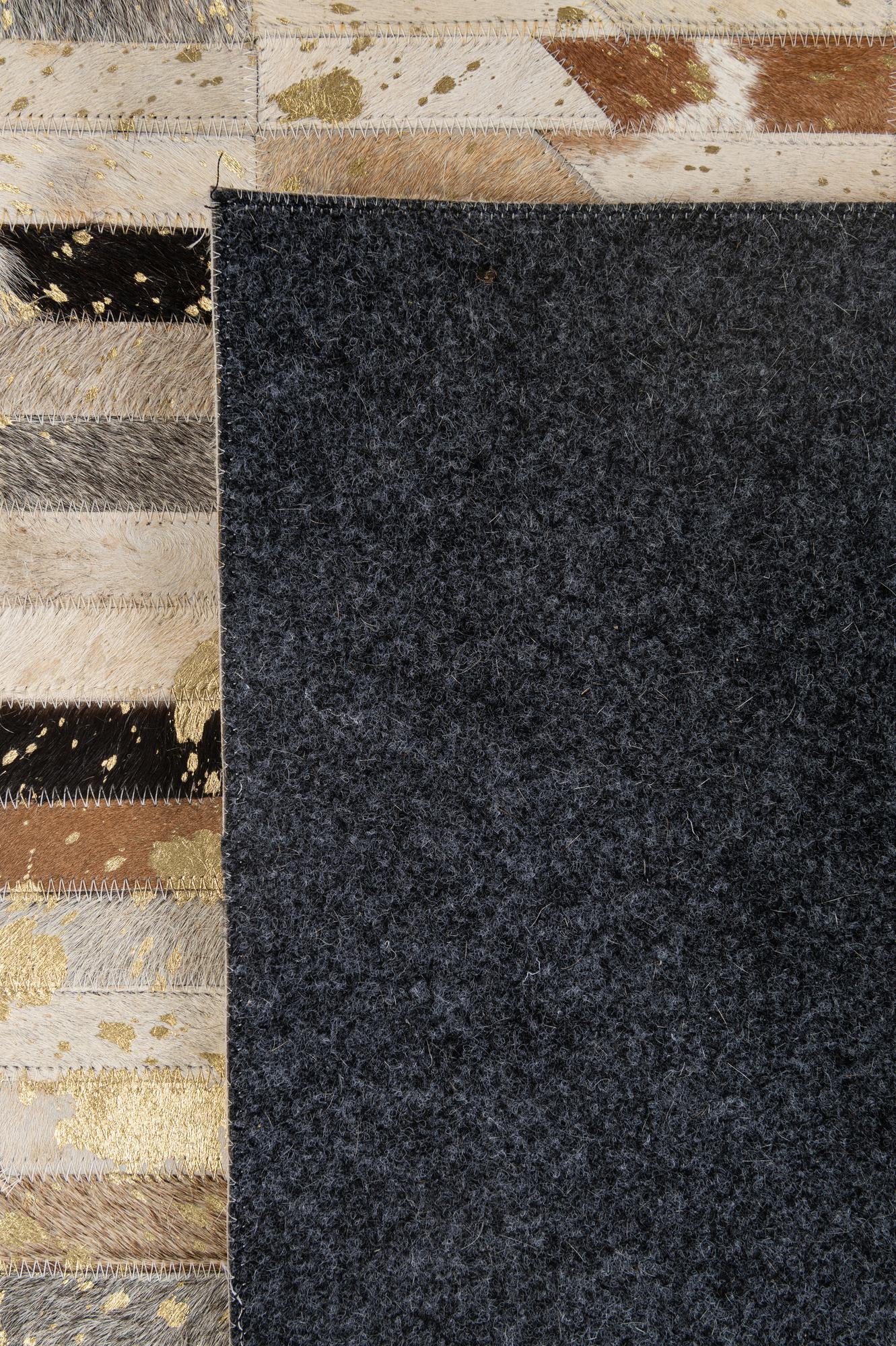 4' 2 x 5' 11 Cowhide - Patchwork Rug