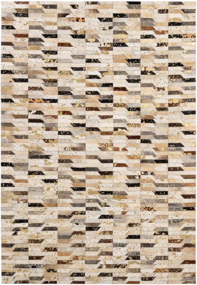 Detail image of 4' 2 x 5' 11 Cowhide - Patchwork Rug