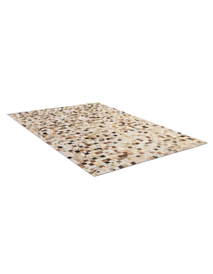 Detail image of 4' 1 x 5' 11 Cowhide - Patchwork Rug