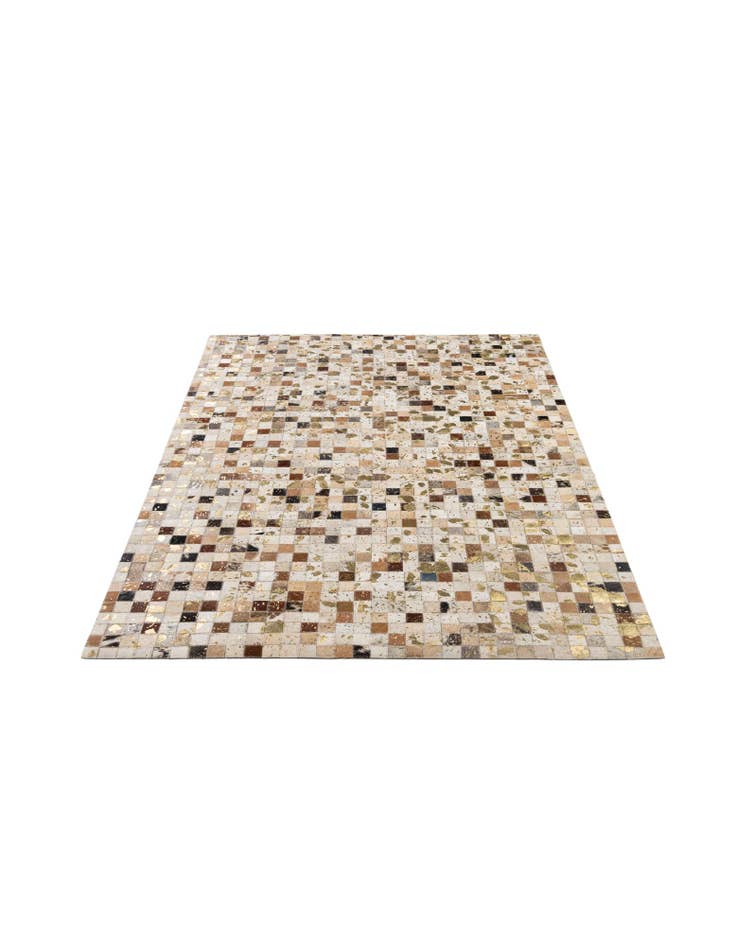 Detail image of 4' 1 x 5' 11 Cowhide - Patchwork Rug