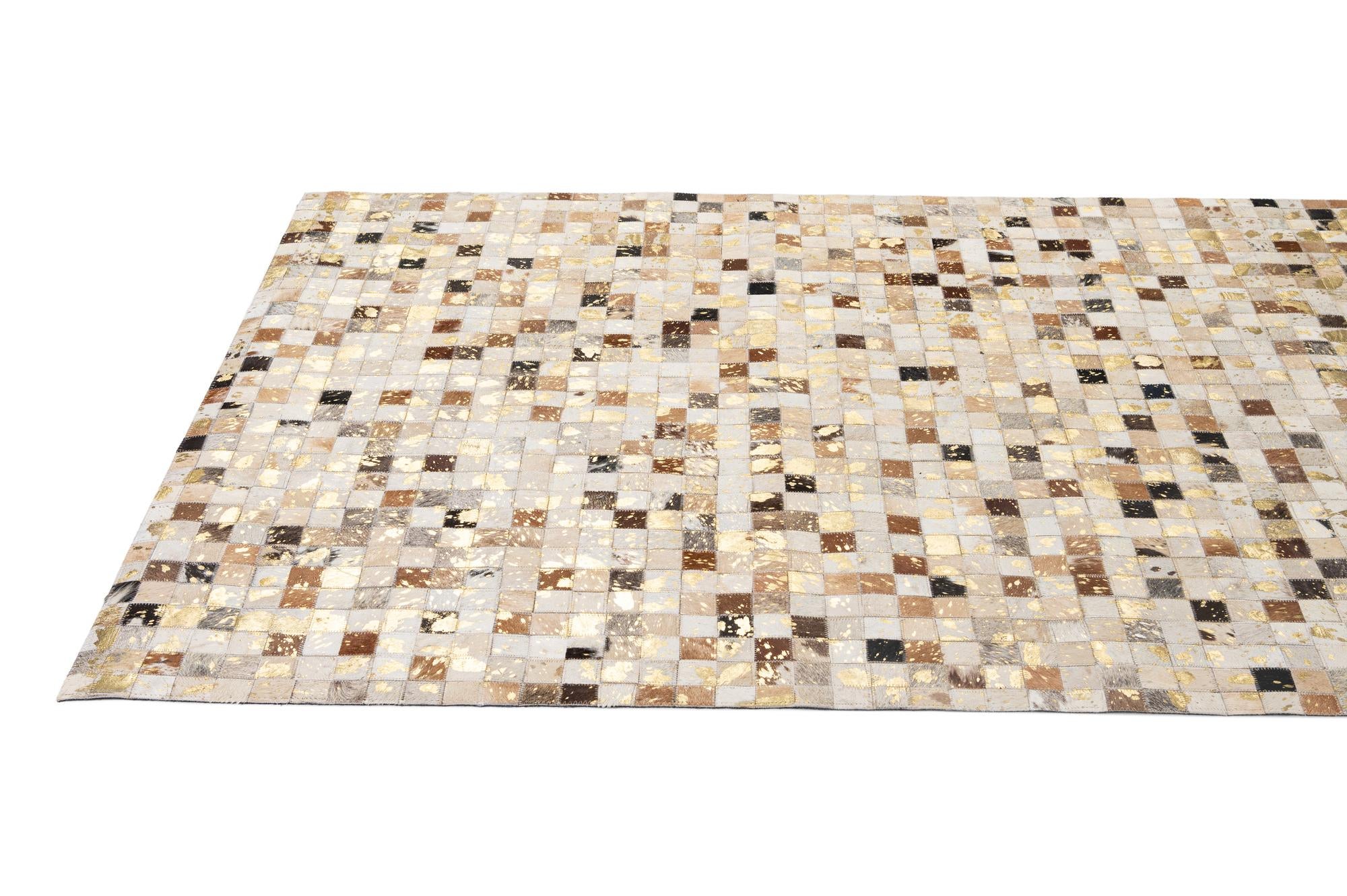 4' 1 x 5' 11 Cowhide - Patchwork Rug