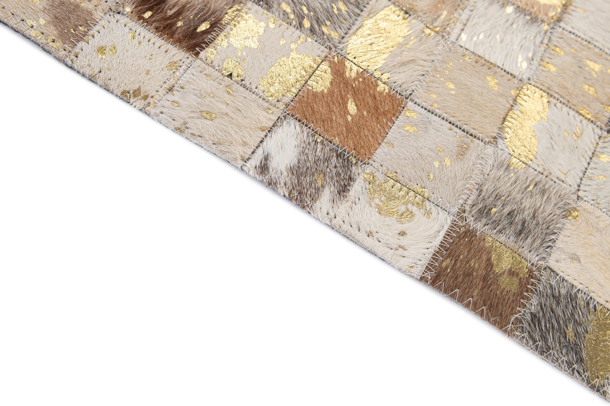 4' 1 x 5' 11 Cowhide - Patchwork Rug
