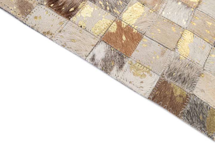 4' 1 x 5' 11 Cowhide - Patchwork Rug