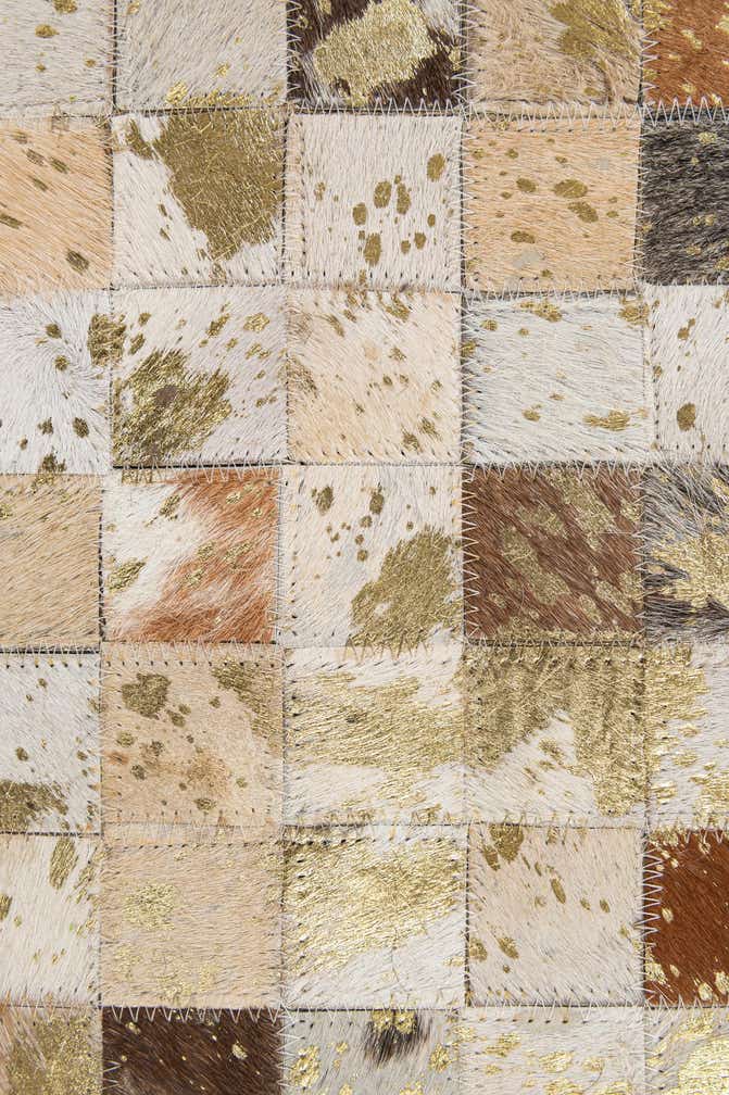 4' 1 x 5' 11 Cowhide - Patchwork Rug
