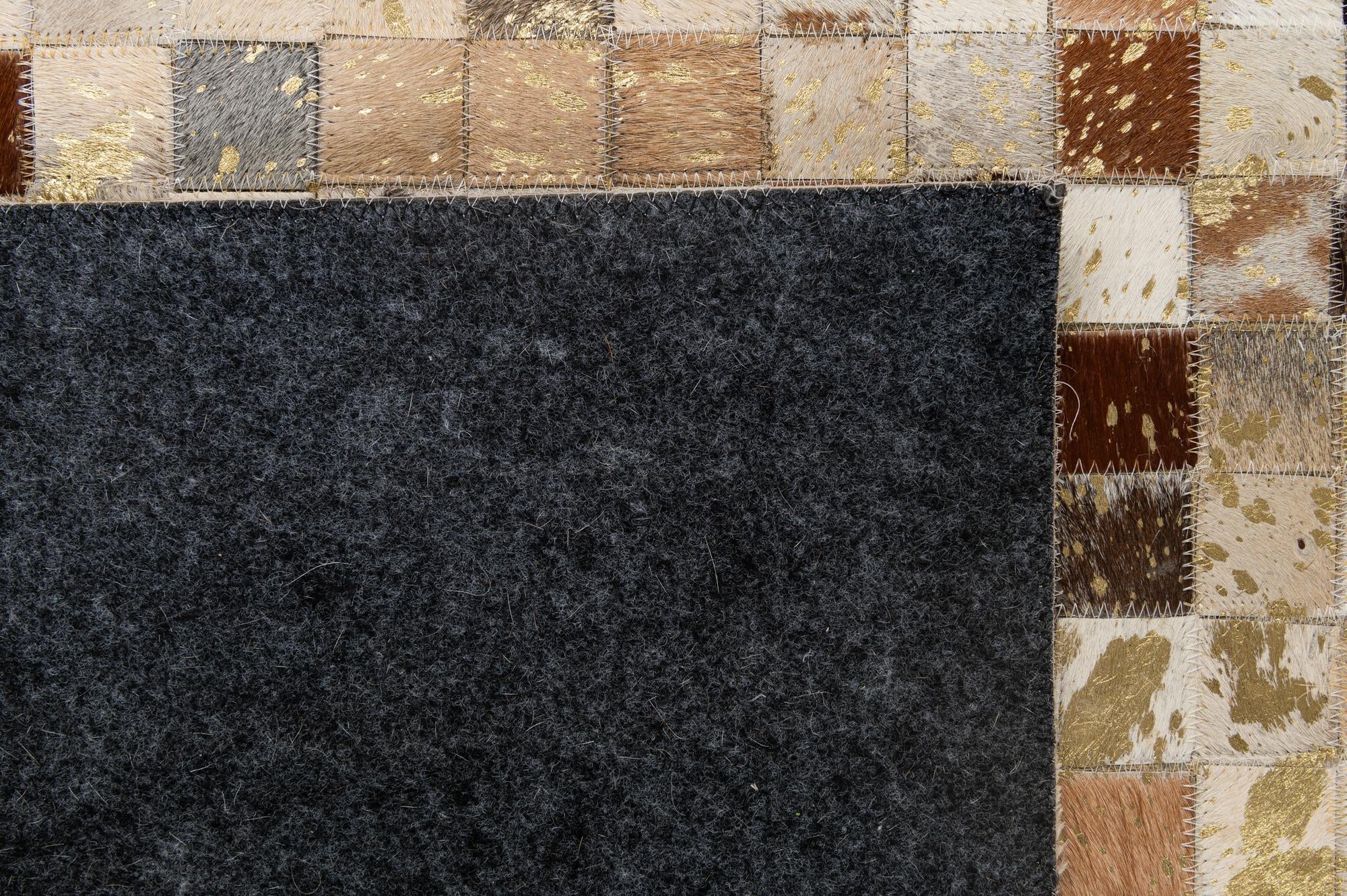 4' 1 x 5' 11 Cowhide - Patchwork Rug