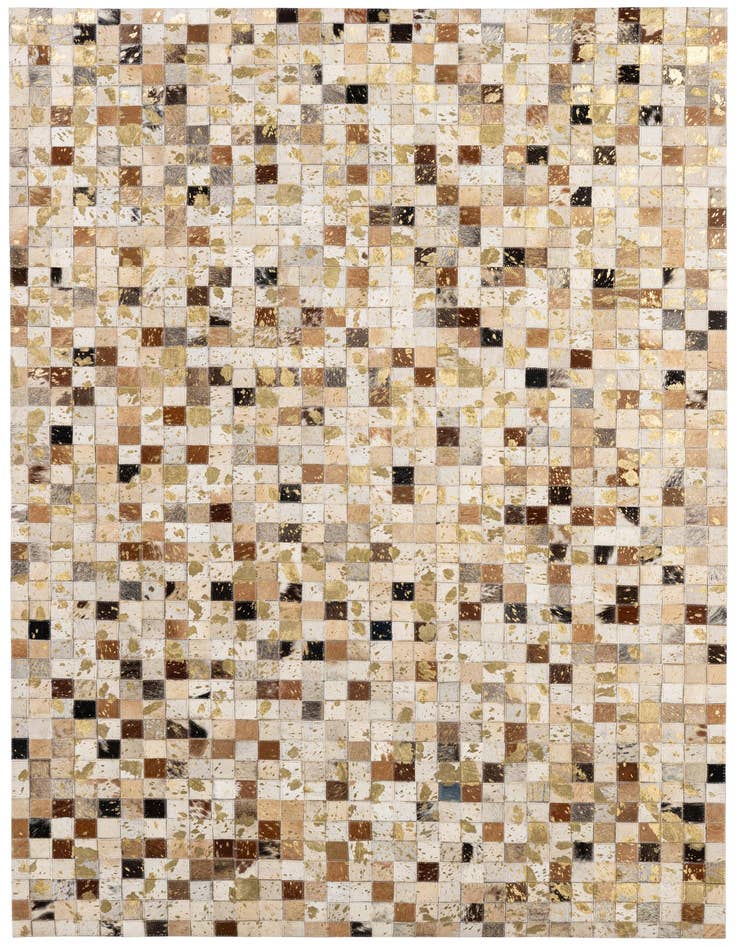 Detail image of 4' 1 x 5' 11 Cowhide - Patchwork Rug