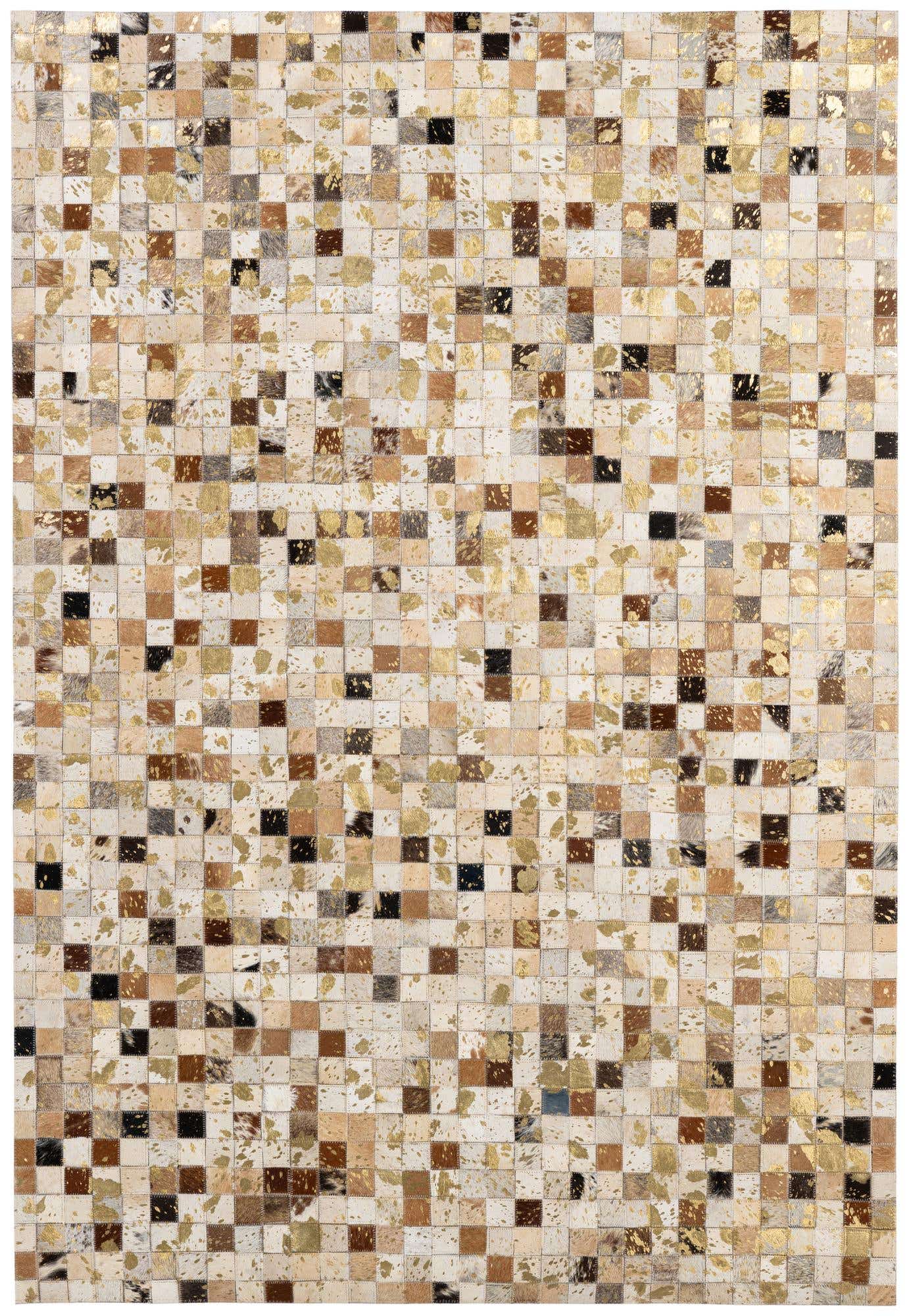 4' 1 x 5' 11 Cowhide - Patchwork Rug