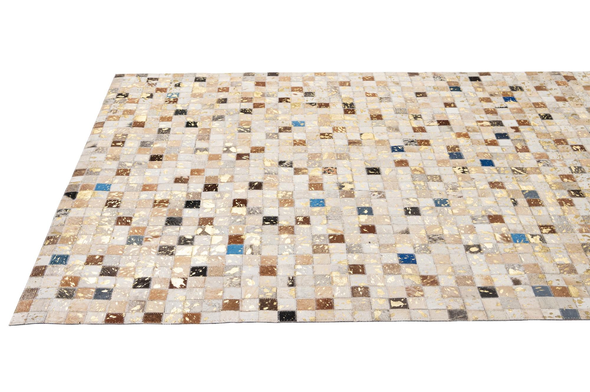 4' 1 x 6' 1 Cowhide - Patchwork Rug