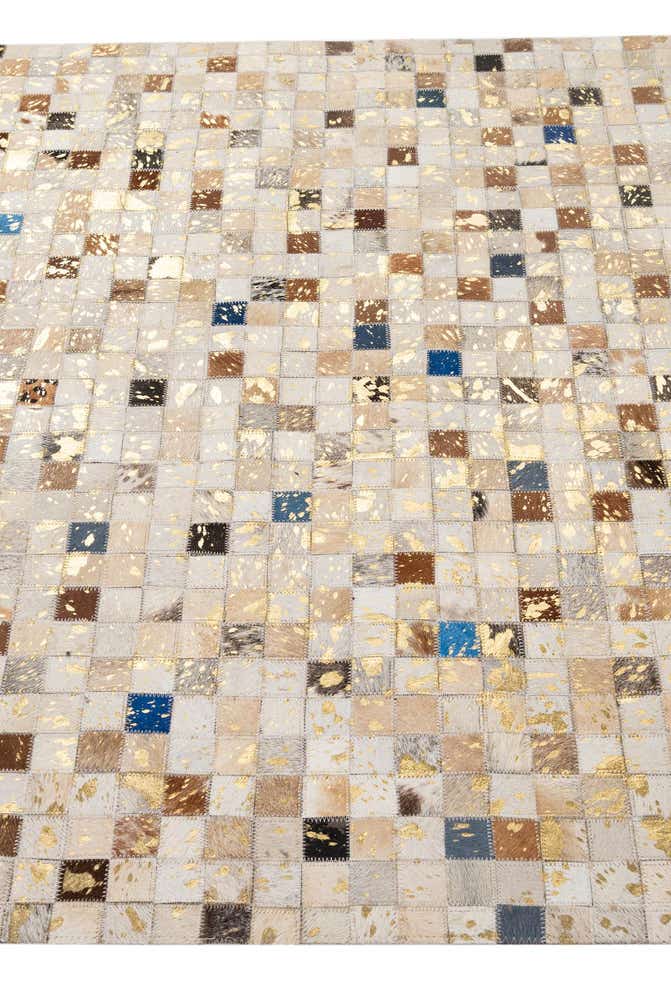 4' 1 x 6' 1 Cowhide - Patchwork Rug