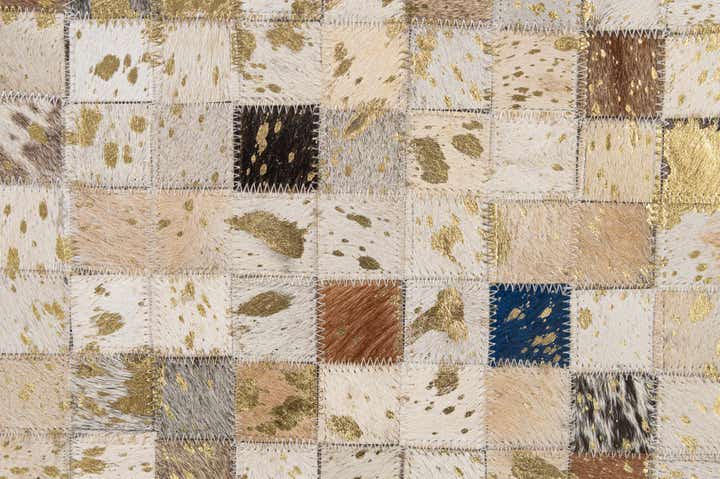4' 1 x 6' 1 Cowhide - Patchwork Rug