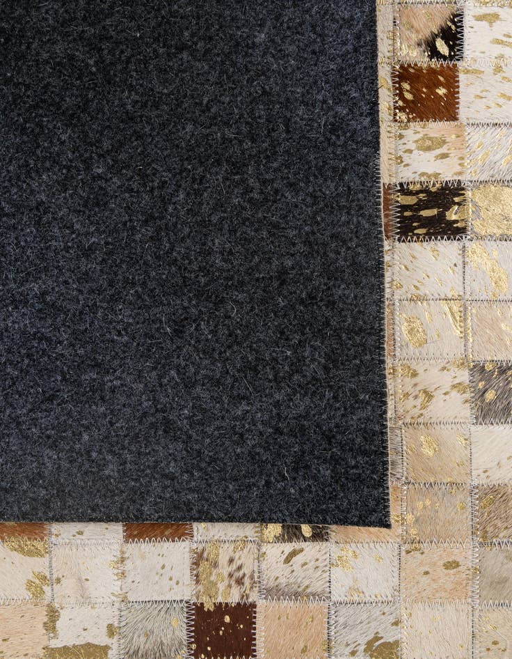 Detail image of 4' 1 x 6' 1 Cowhide - Patchwork Rug