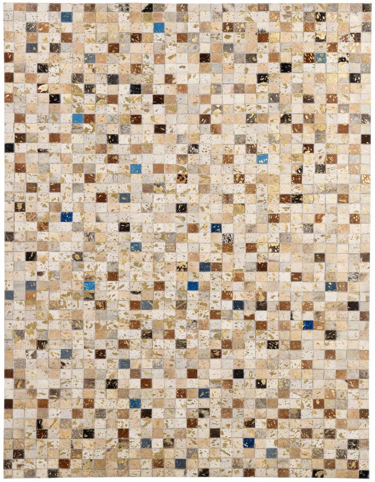 Detail image of 4' 1 x 6' 1 Cowhide - Patchwork Rug