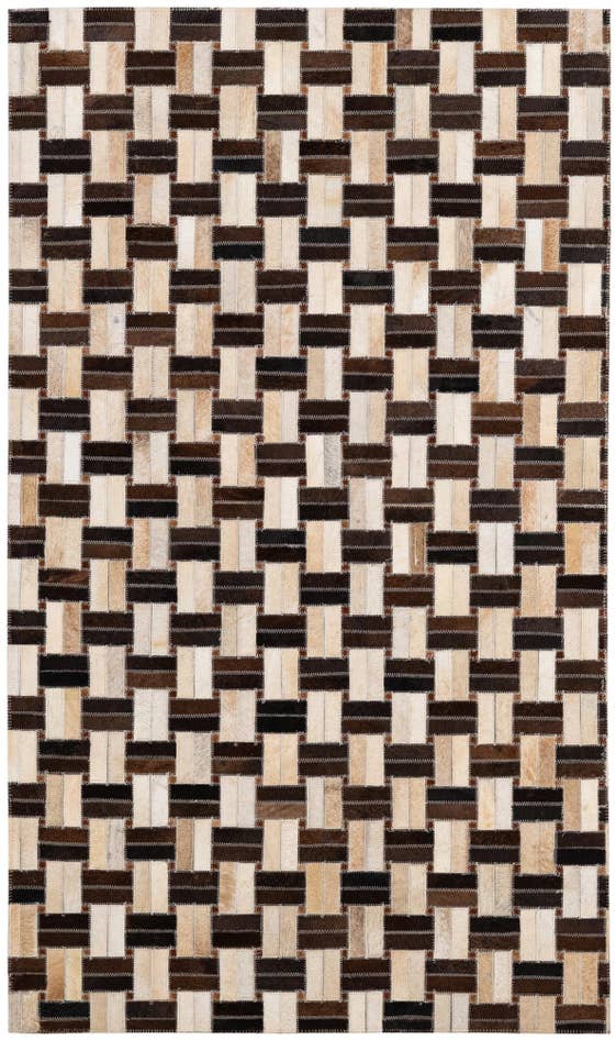Detail image of 2' 11 x 4' 11 Cowhide - Patchwork Rug