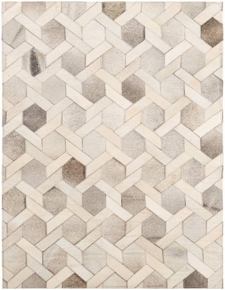 Detail image of 3' 1 x 5' 1 Cowhide - Patchwork Rug