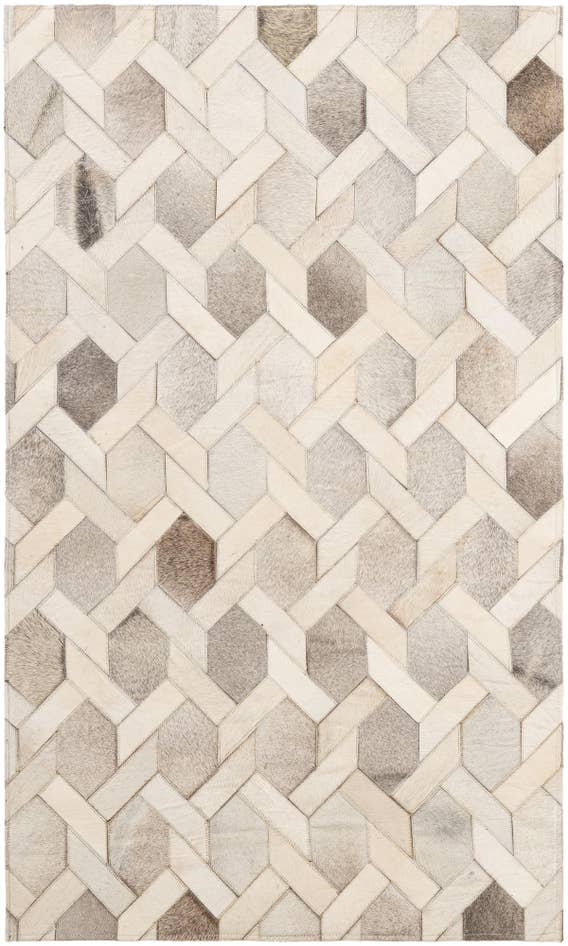 Detail image of 3' 1 x 5' 1 Cowhide - Patchwork Rug
