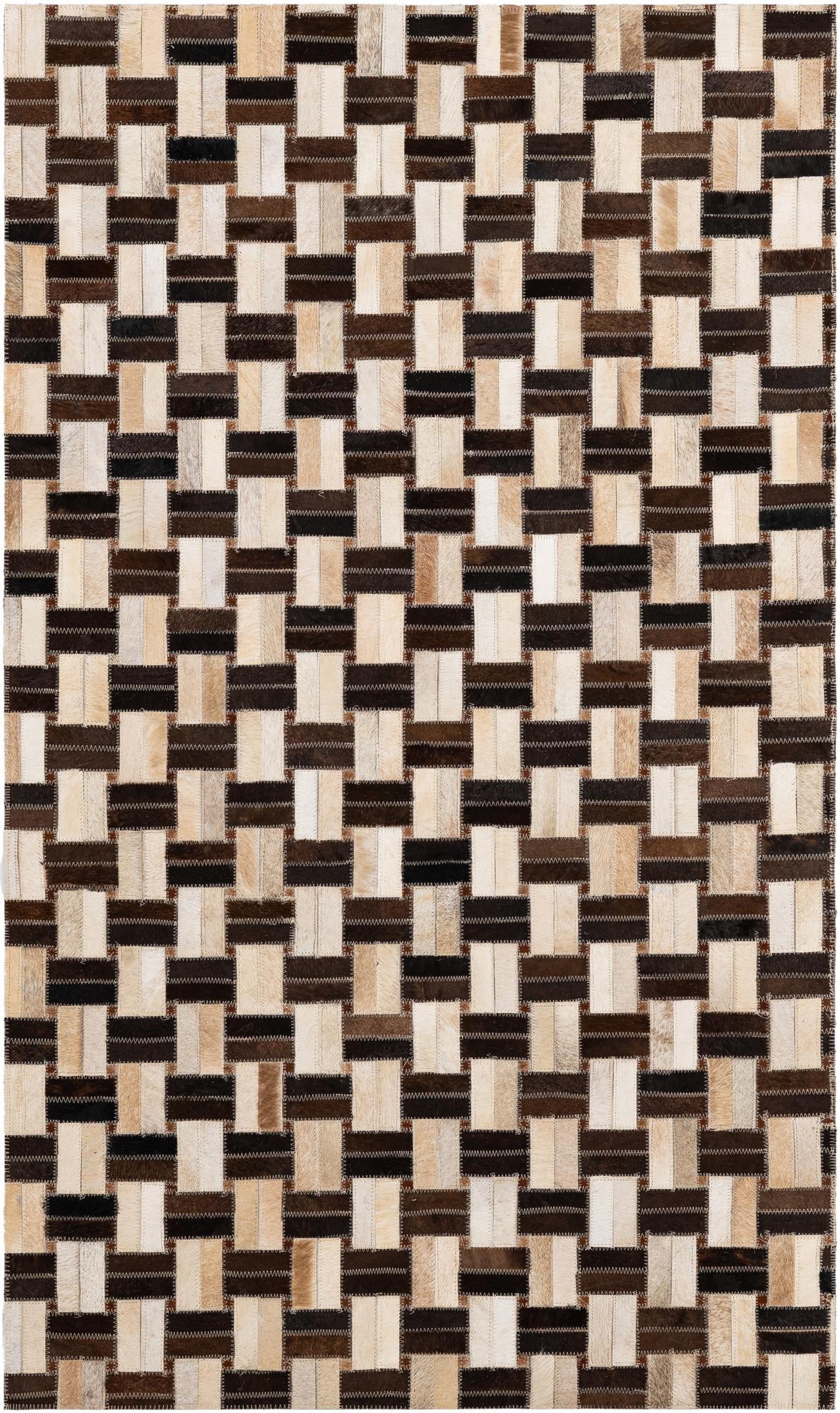 2' 11 x 4' 11 Cowhide - Patchwork Rug
