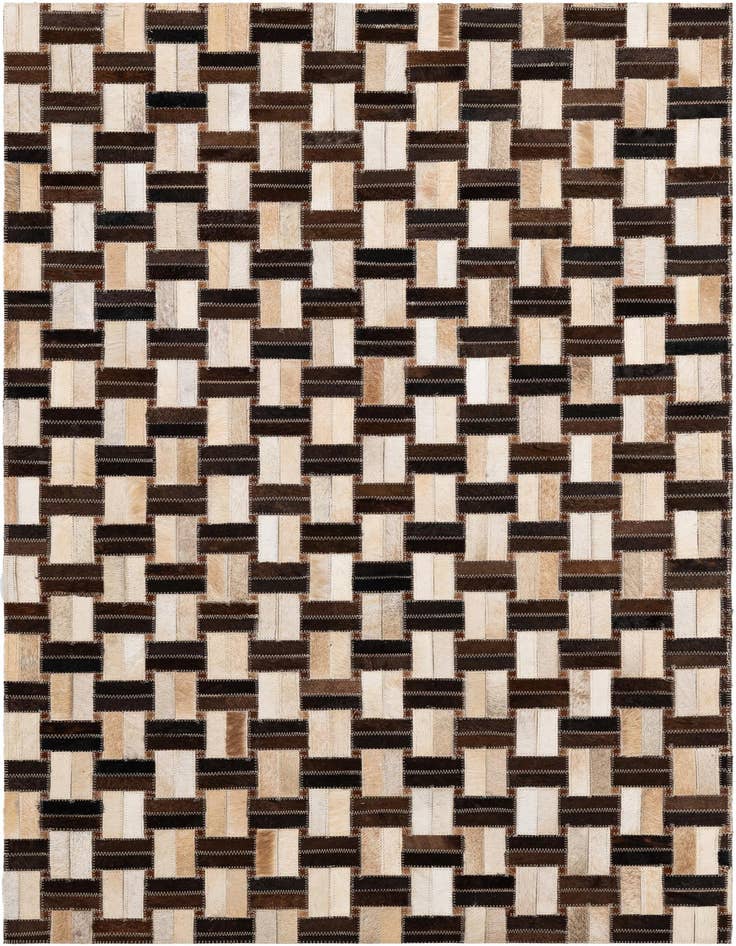 Detail image of 2' 11 x 4' 11 Cowhide - Patchwork Rug