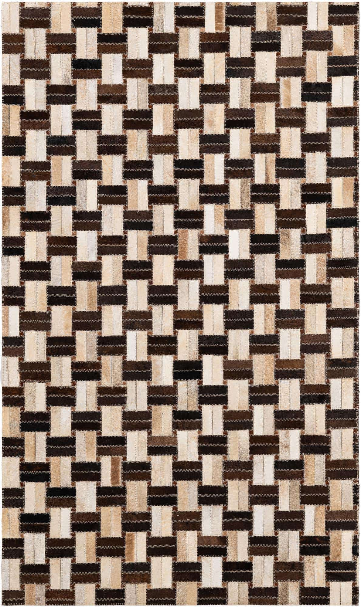 2' 11 x 4' 11 Cowhide - Patchwork Rug