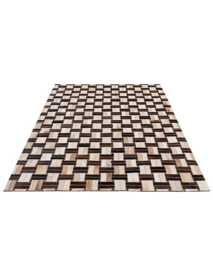 Detail image of 3' 1 x 4' 11 Cowhide - Patchwork Rug