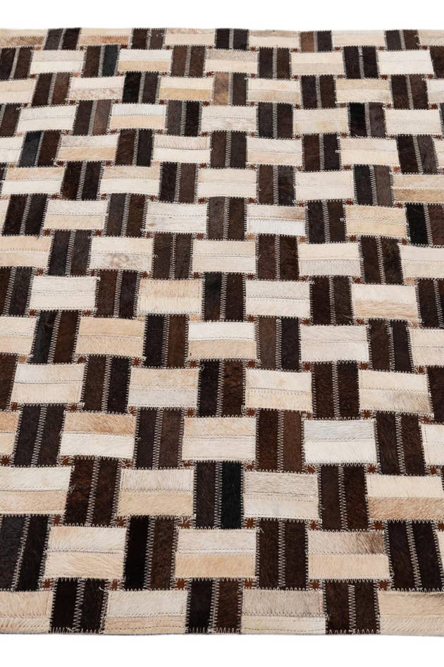 Detail image of 3' 1 x 4' 11 Cowhide - Patchwork Rug