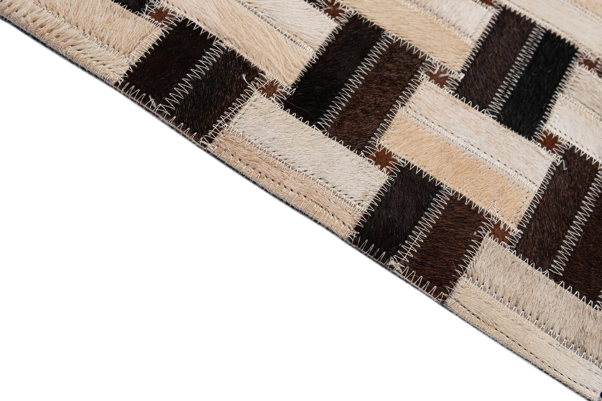 3' 1 x 4' 11 Cowhide - Patchwork Rug