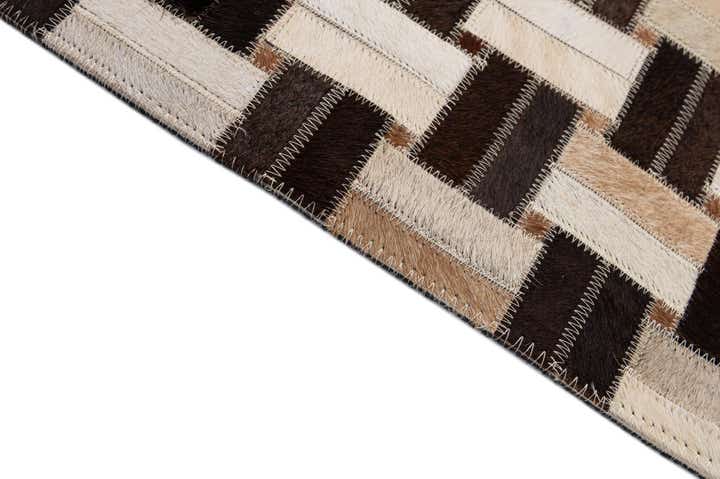 2' 11 x 4' 11 Cowhide - Patchwork Rug