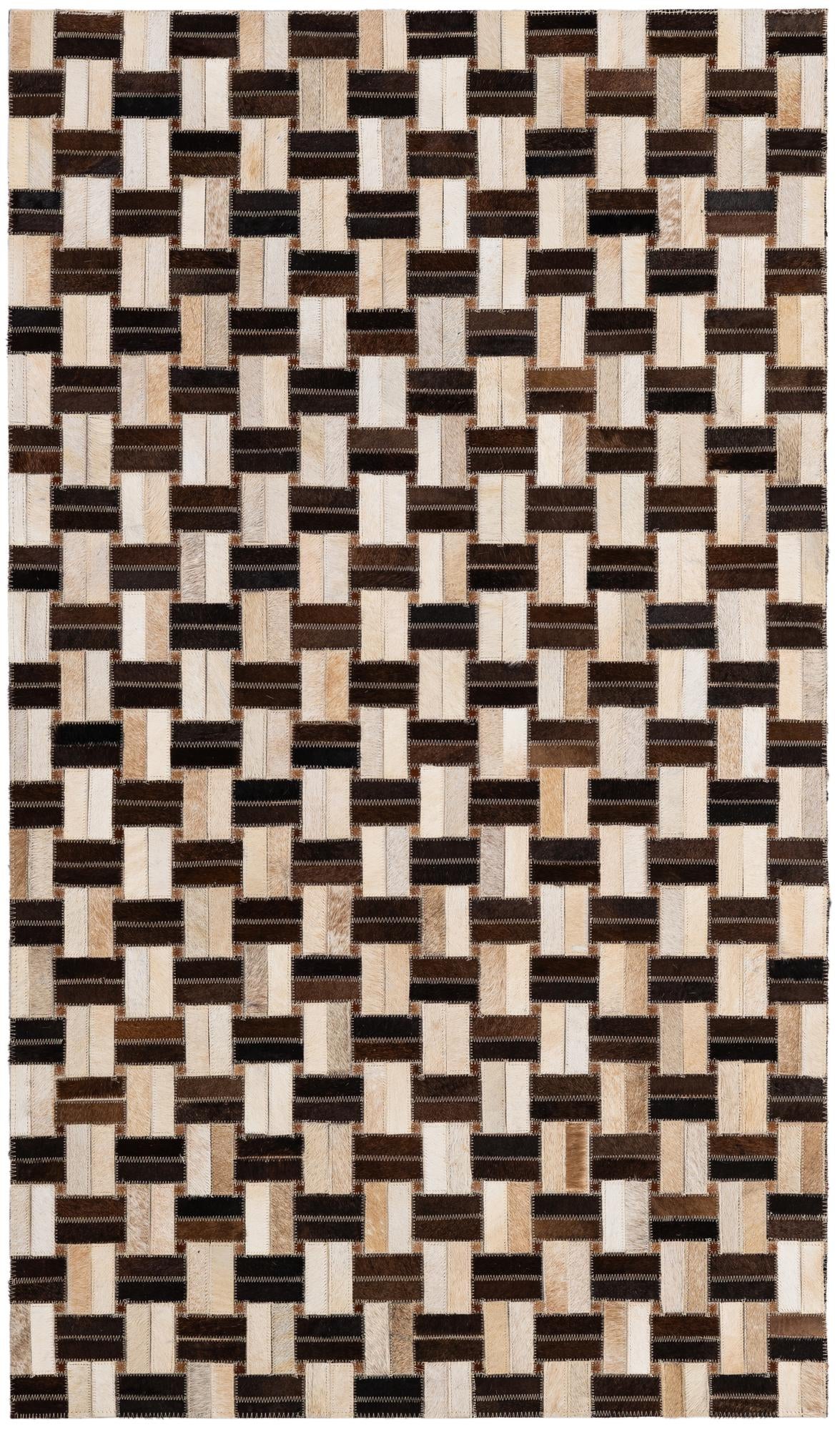 2' 11 x 4' 11 Cowhide - Patchwork Rug