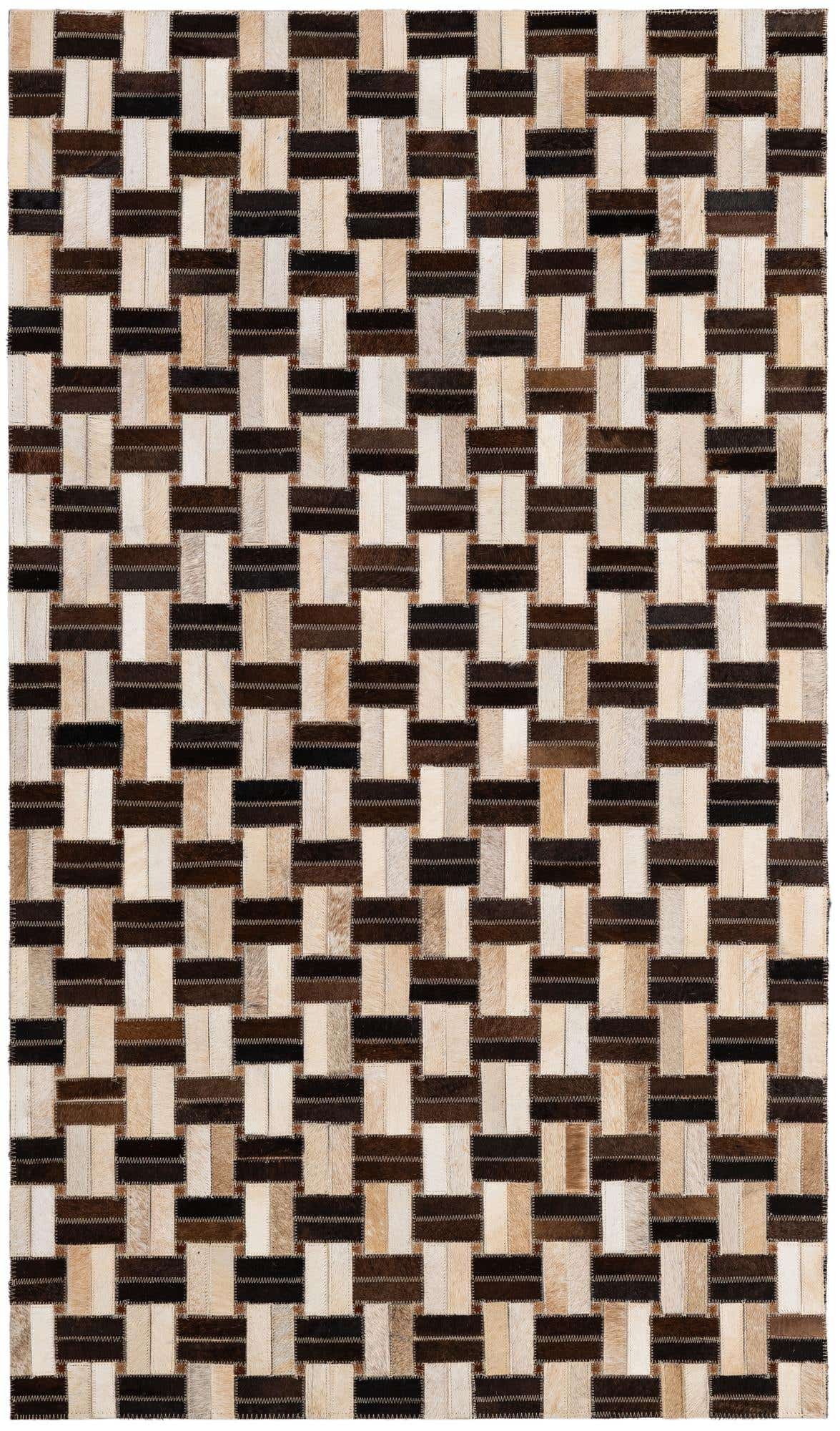 2' 11 x 4' 11 Cowhide - Patchwork Rug
