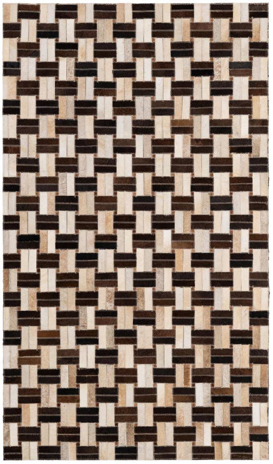 Detail image of 2' 11 x 4' 11 Cowhide - Patchwork Rug