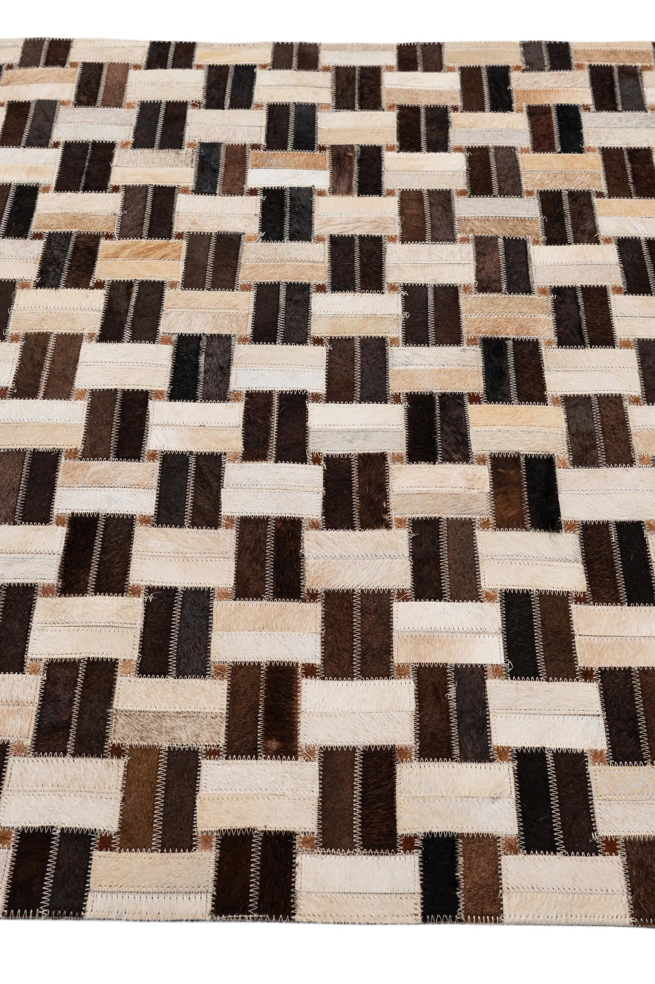 3' 1 x 4' 11 Cowhide - Patchwork Rug