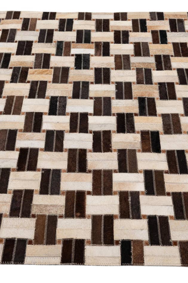 Detail image of 3' 1 x 4' 11 Cowhide - Patchwork Rug