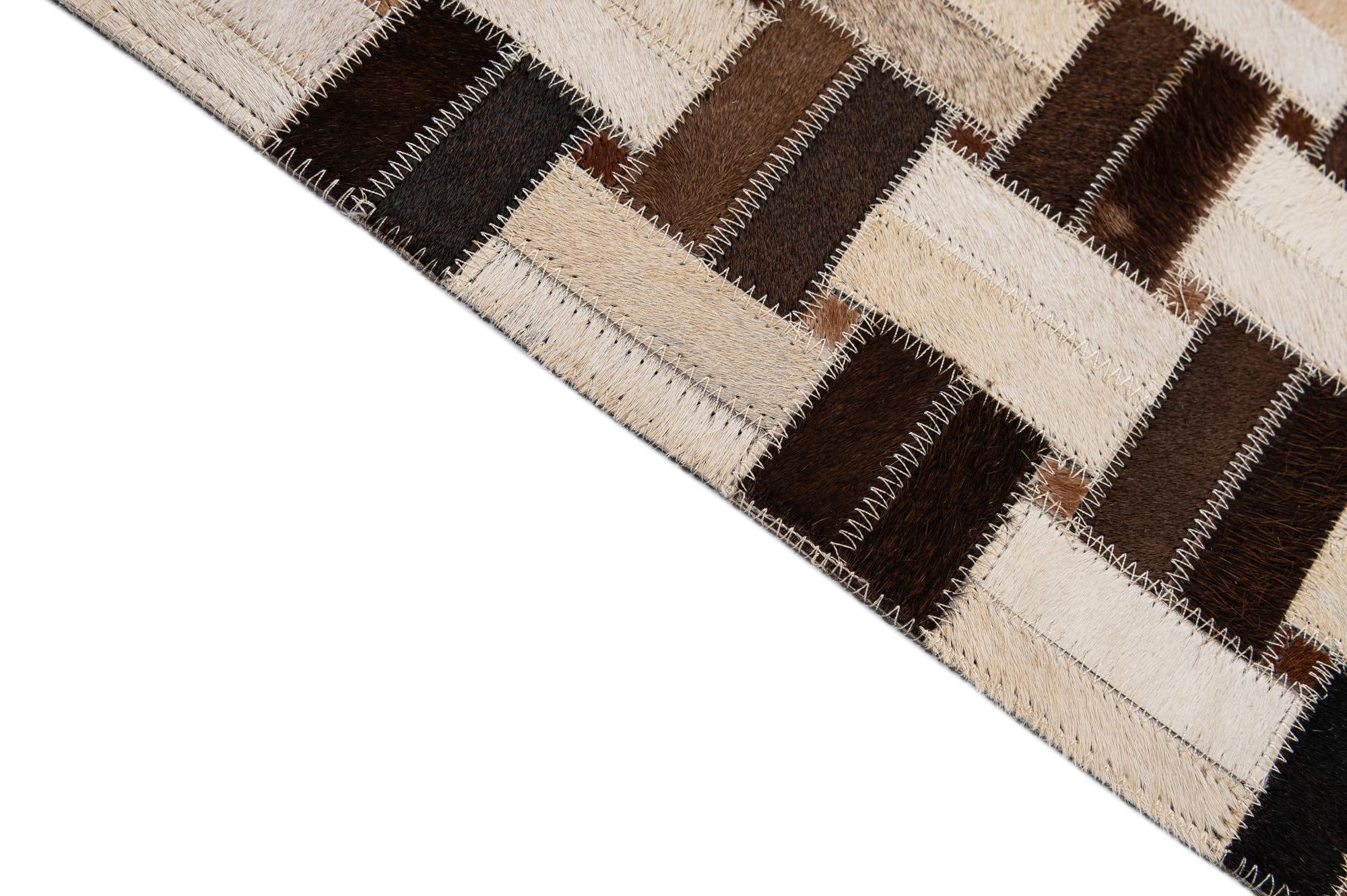 3' 1 x 4' 11 Cowhide - Patchwork Rug