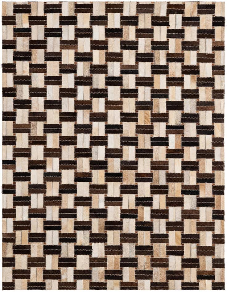 Detail image of 3' 1 x 4' 11 Cowhide - Patchwork Rug