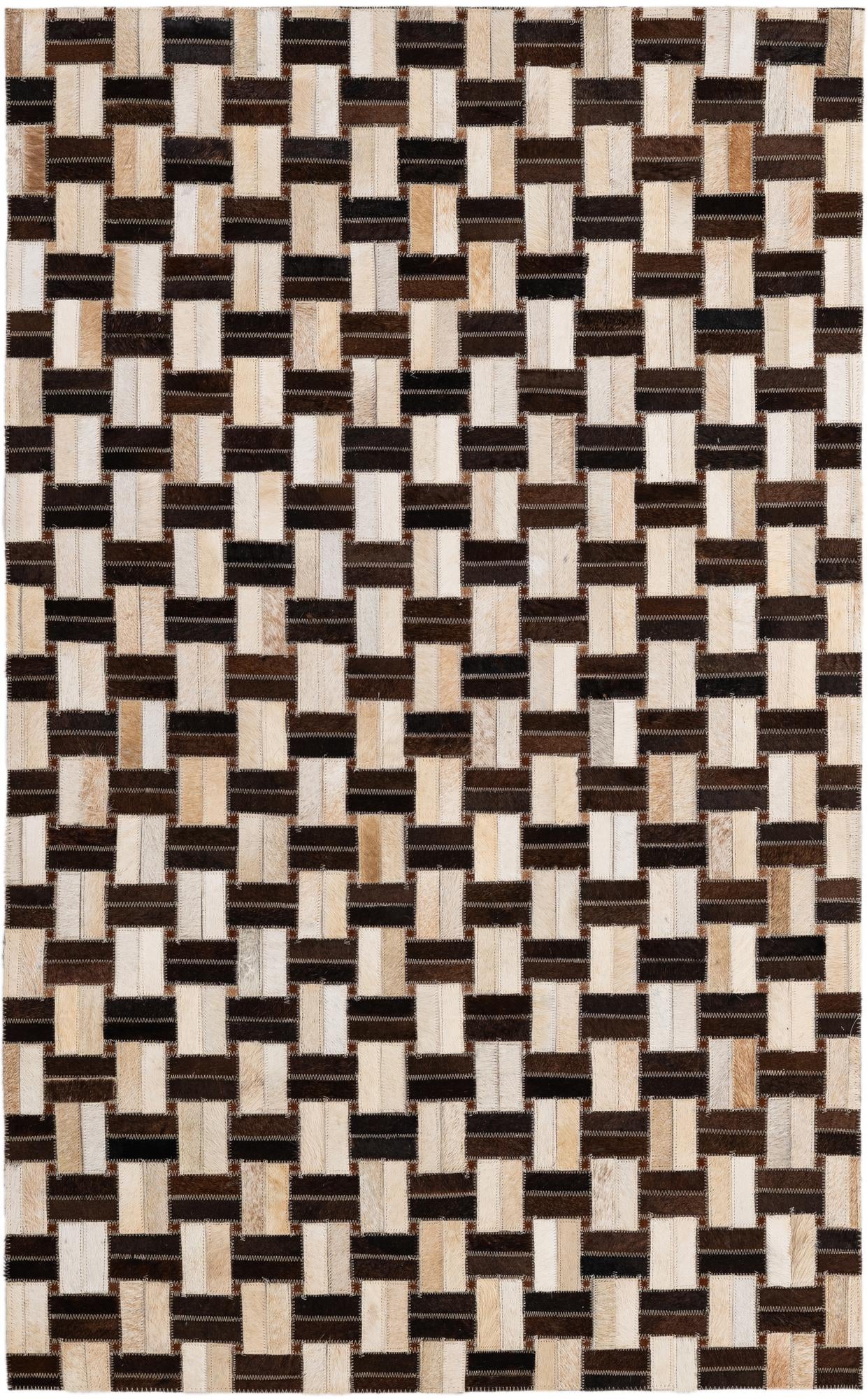3' 1 x 5' Cowhide - Patchwork Rug