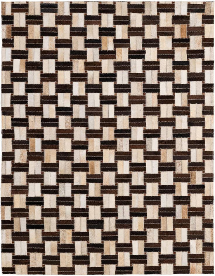 Detail image of 3' 1 x 5' Cowhide - Patchwork Rug