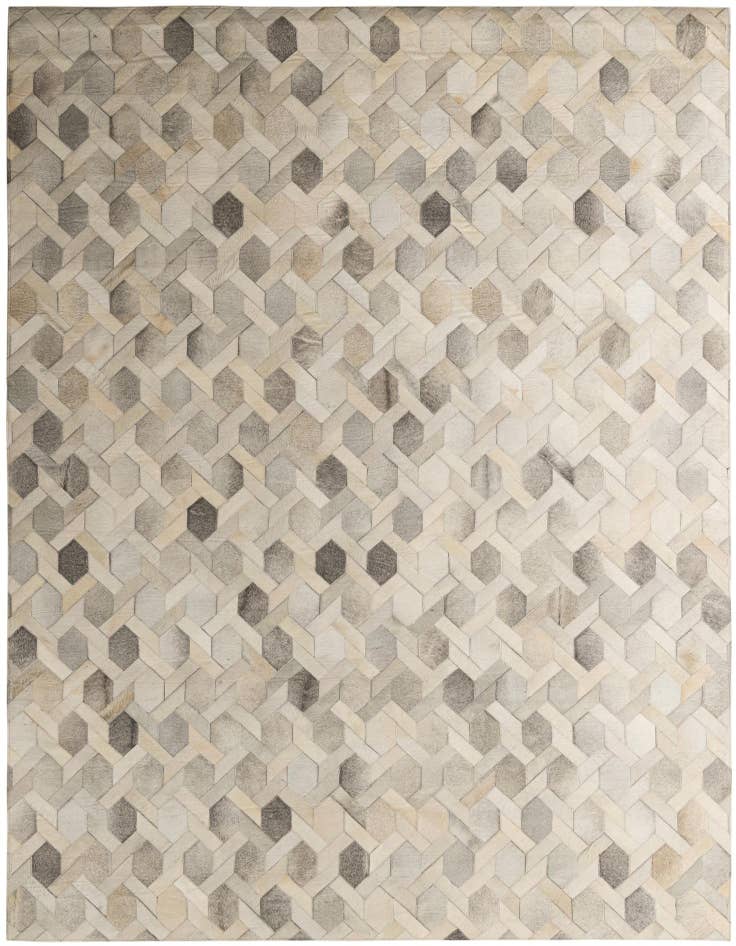 Detail image of 7' 9 x 10' 8 Cowhide - Patchwork Rug