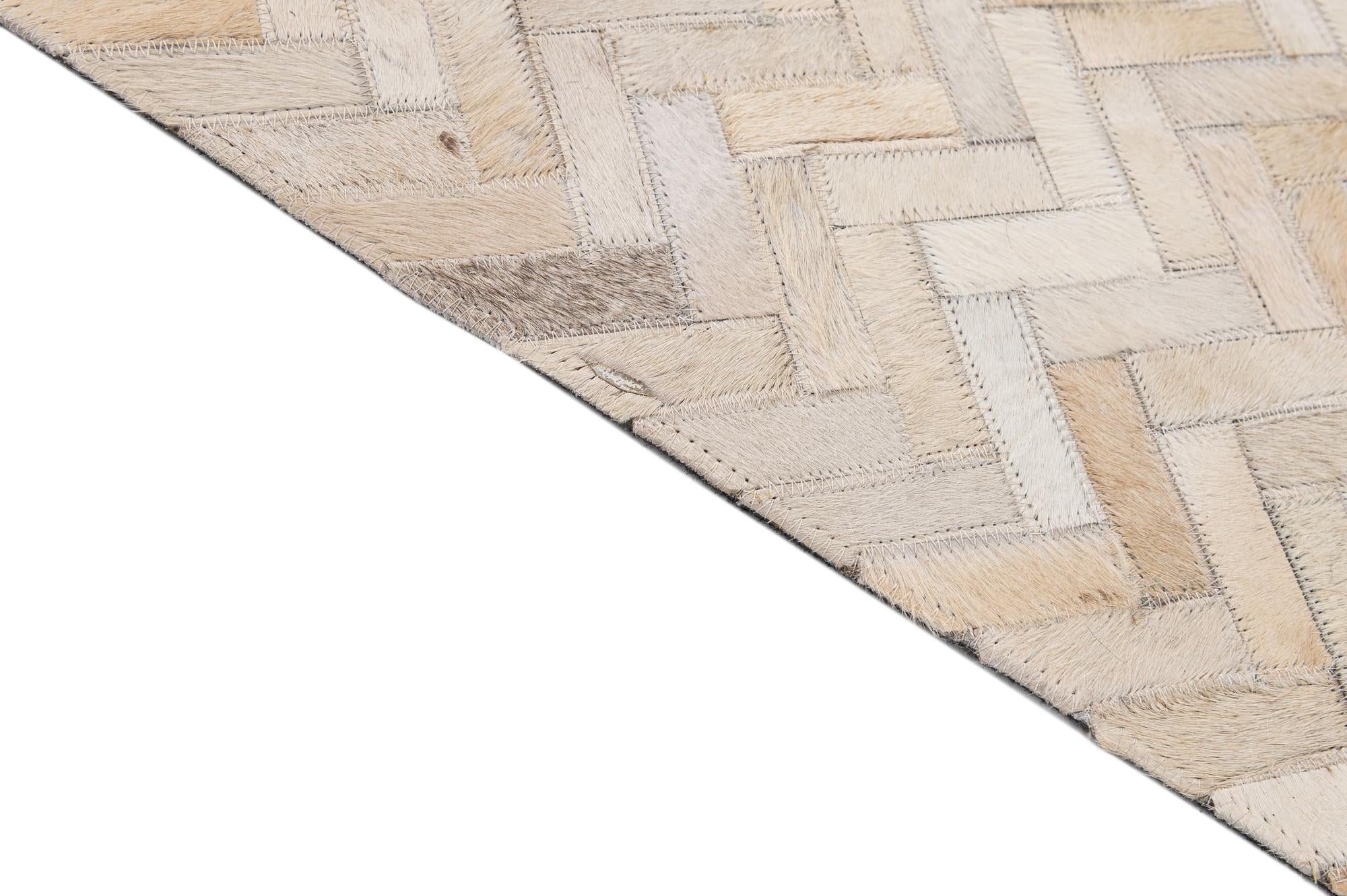 7' 10 x 9' 9 Cowhide - Patchwork Rug